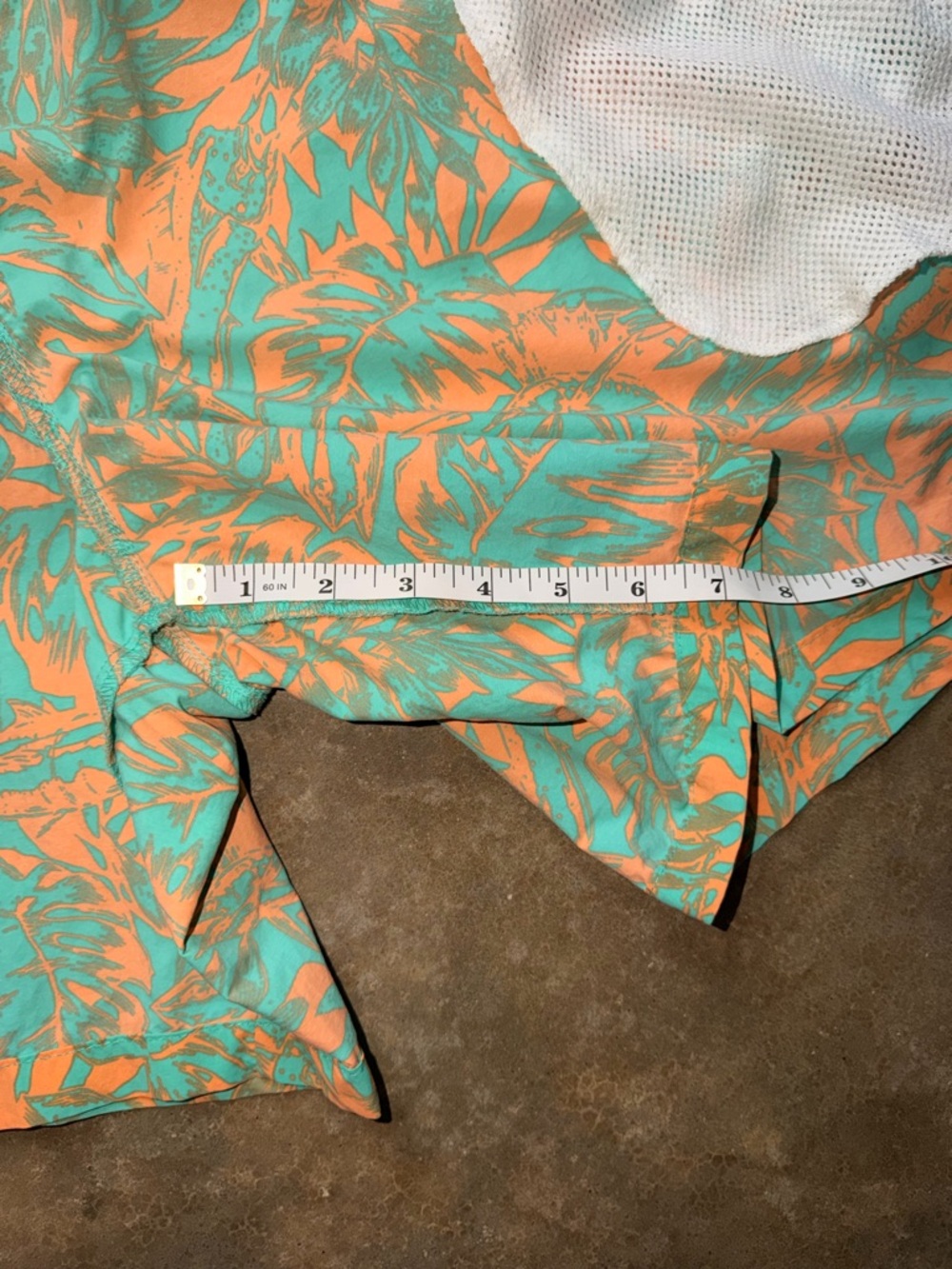 Columbia PFG Tropical Print Swim Trunks Men’s 2XL Orange Teal Beach Shorts - Picture 6 of 11